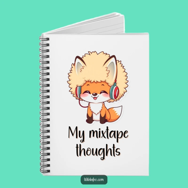Funny Afro Fox DJ Notebook: Humorous Gift for Musical Ideas