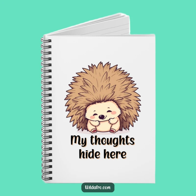 Funny Hedgehog Afro Notebook: Jot Down Ideas with Humorous Style