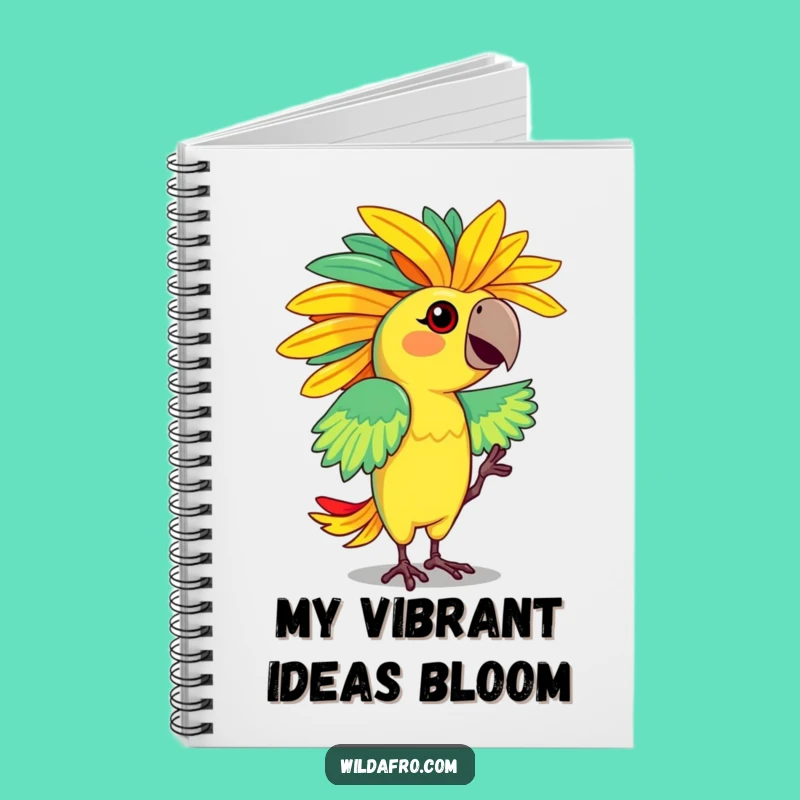 Funny Parrot Afro Notebook: Dancing Character Flaunting Vibrant Afro for a Fun Gift