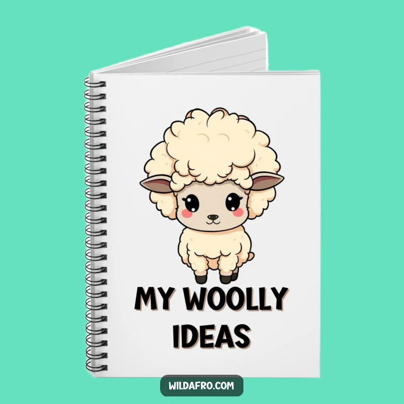 Funny Sheep Afro Notebook - Bob Your Notes Away