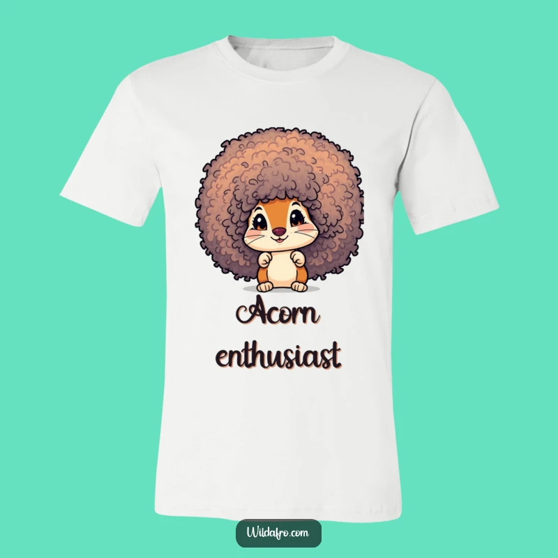 Funny Squirrel Afro T-Shirt: Curious Character Peek Gift