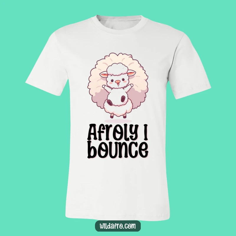 Funny Sheep Afro Puff T-Shirt: Hilarious Gift for Hair Lovers