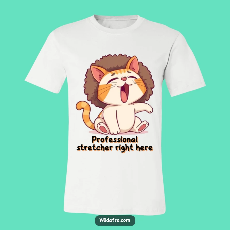 Funny Cat With Afro T-Shirt: Hilarious Sleepy Kitty Fashion for Gift Giving