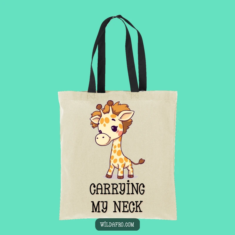 Playful Giraffe Afro Tail Tote Bag - Carry Your Funky Style with a Giggle!