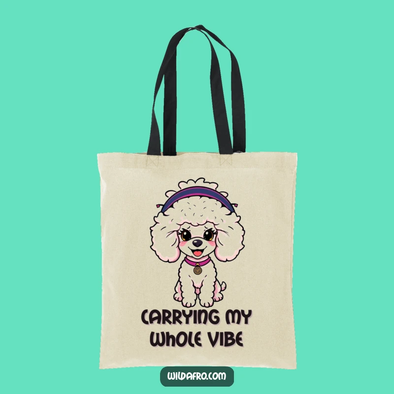 Funny Poodle Afro Wig Tote Bag: Carry Your Essentials with Hilarious Flair