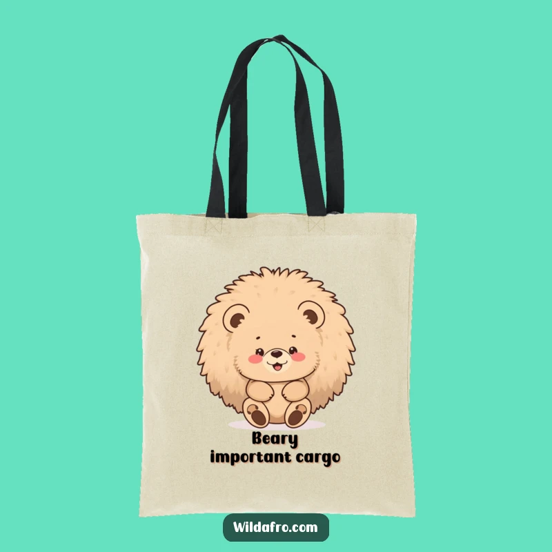 Funny Bear Afro Tote Bag: Carry Your Secrets in Style!