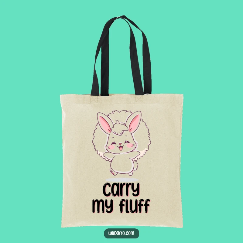 Funny Bunny Afro Tote Bag: Carry Your Sunshine Anywhere!