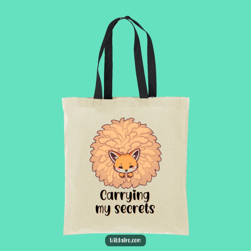 Funny Fox Afro Tote Bag: Carry Your Secrets in Style!