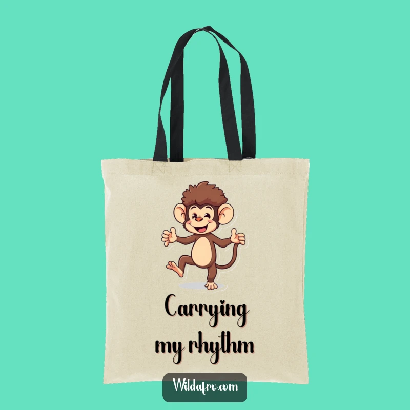 Funny Monkey Tote Bag: Dance On The Go, Perfect Funny Gift for Errands