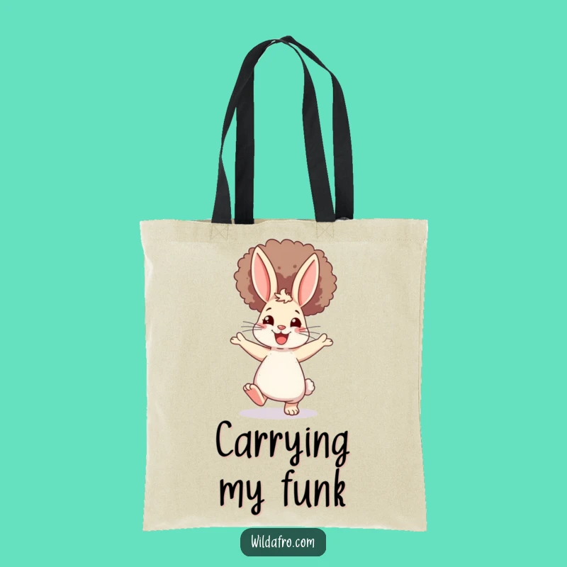 Funny Rabbit Afro Dance Tote: Carry Your Grooves in This Joyful Bag